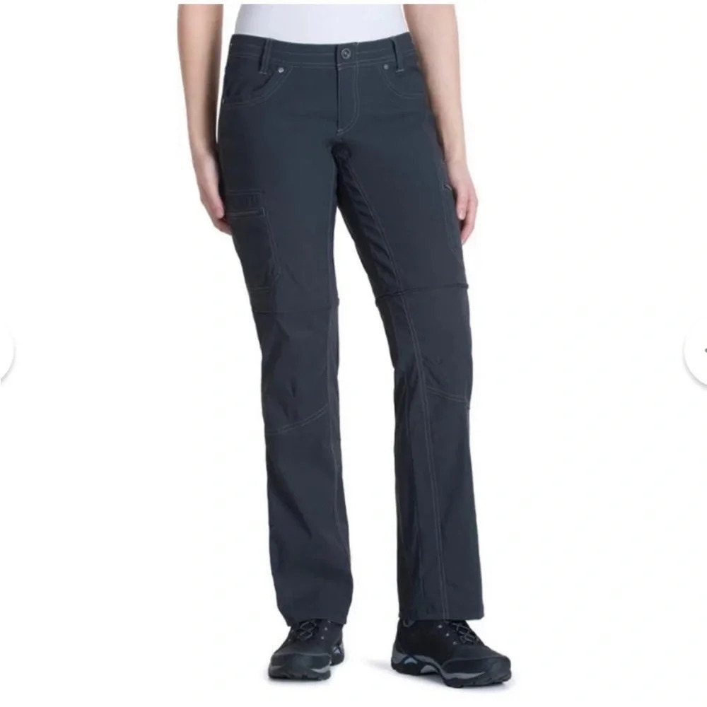 KUHL Women's Gray Stretch Nylon Kliffside Convertible Hiking Pants